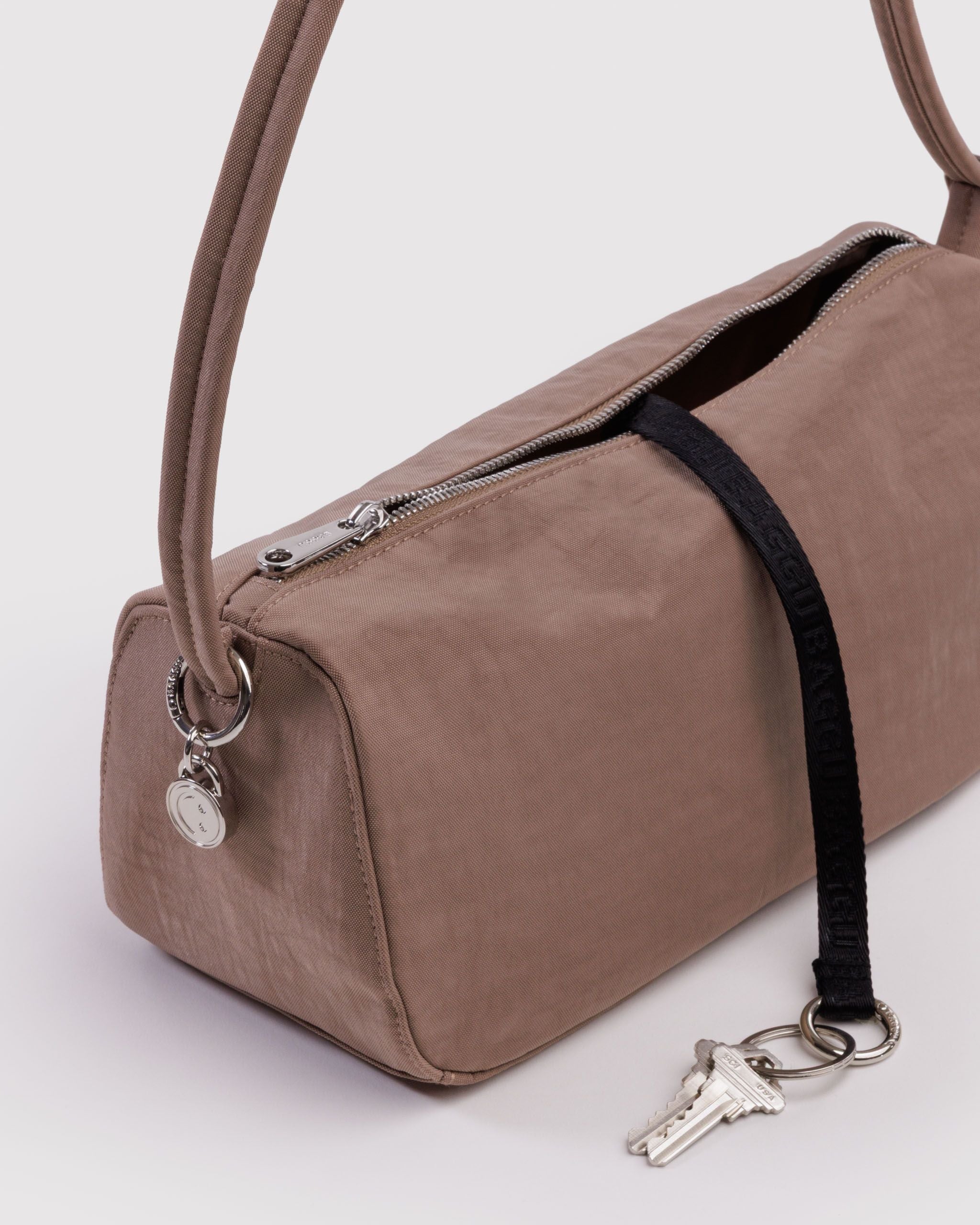 Nylon Loaf Bag in Toasted Almond for Comfortable Crossbody Style