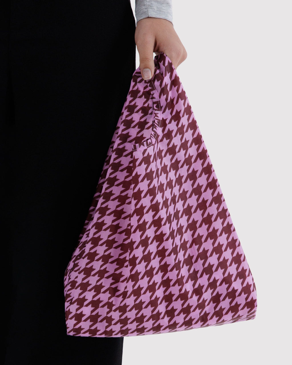 Baby Baggu in Pink Houndstooth for Colorful Daily Shopping