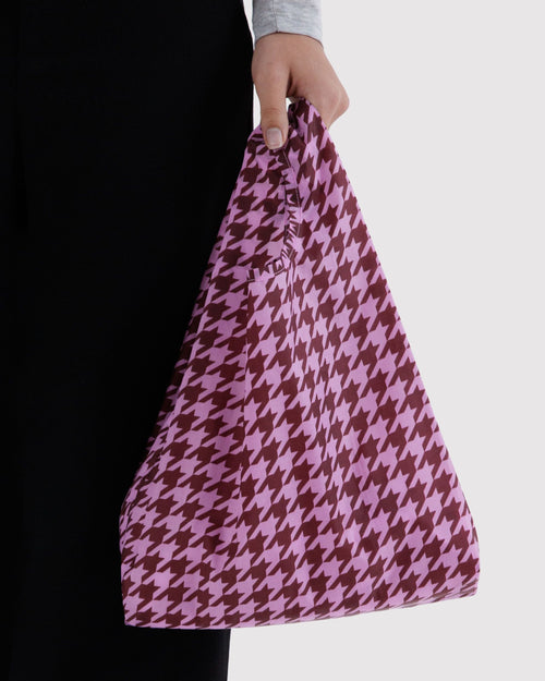 Baby Baggu in Pink Houndstooth for Colorful Daily Shopping