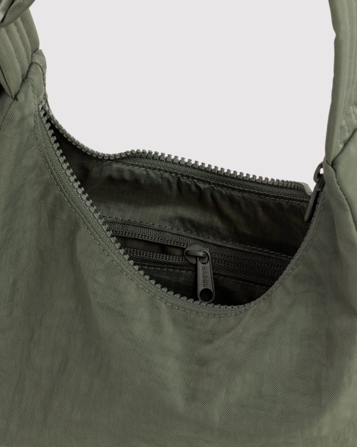 Mini Nylon Shoulder Bag in Caper for Comfortable Crossbody Style