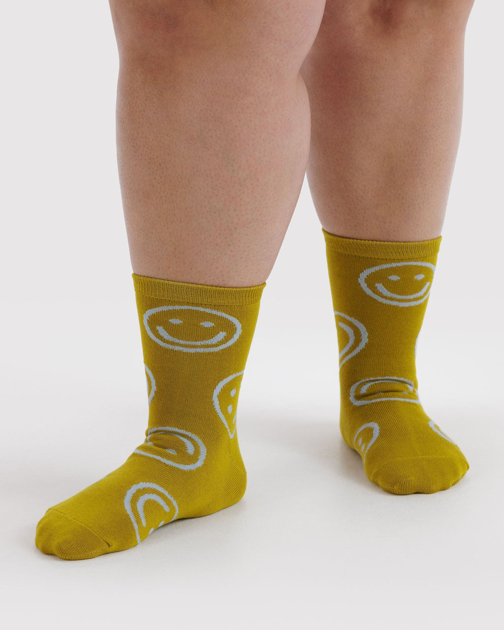 Crew Sock in Ochre Happy for Colorful Everyday Comfort