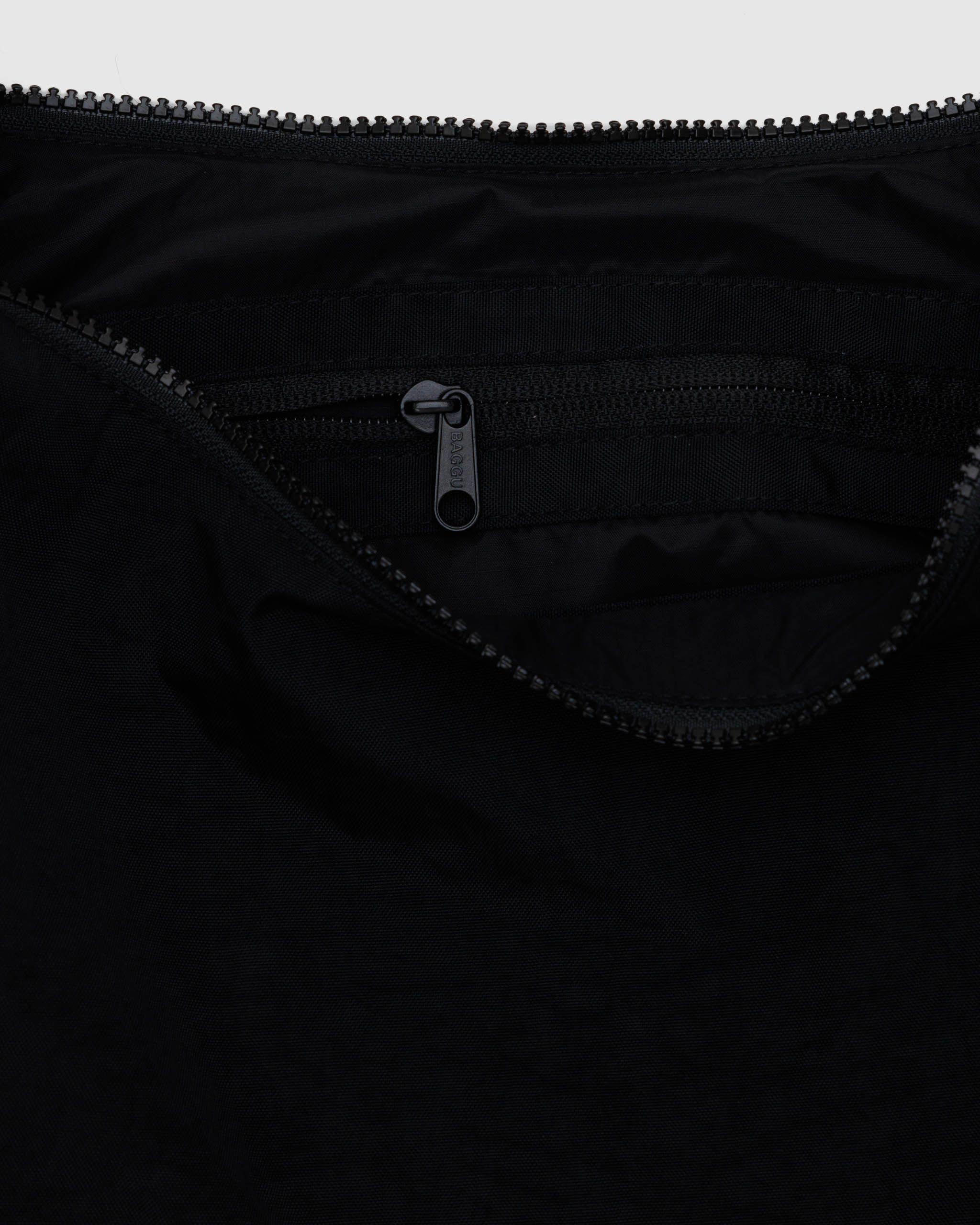 Medium Nylon Crescent Bag in Black for Comfortable Crossbody Style