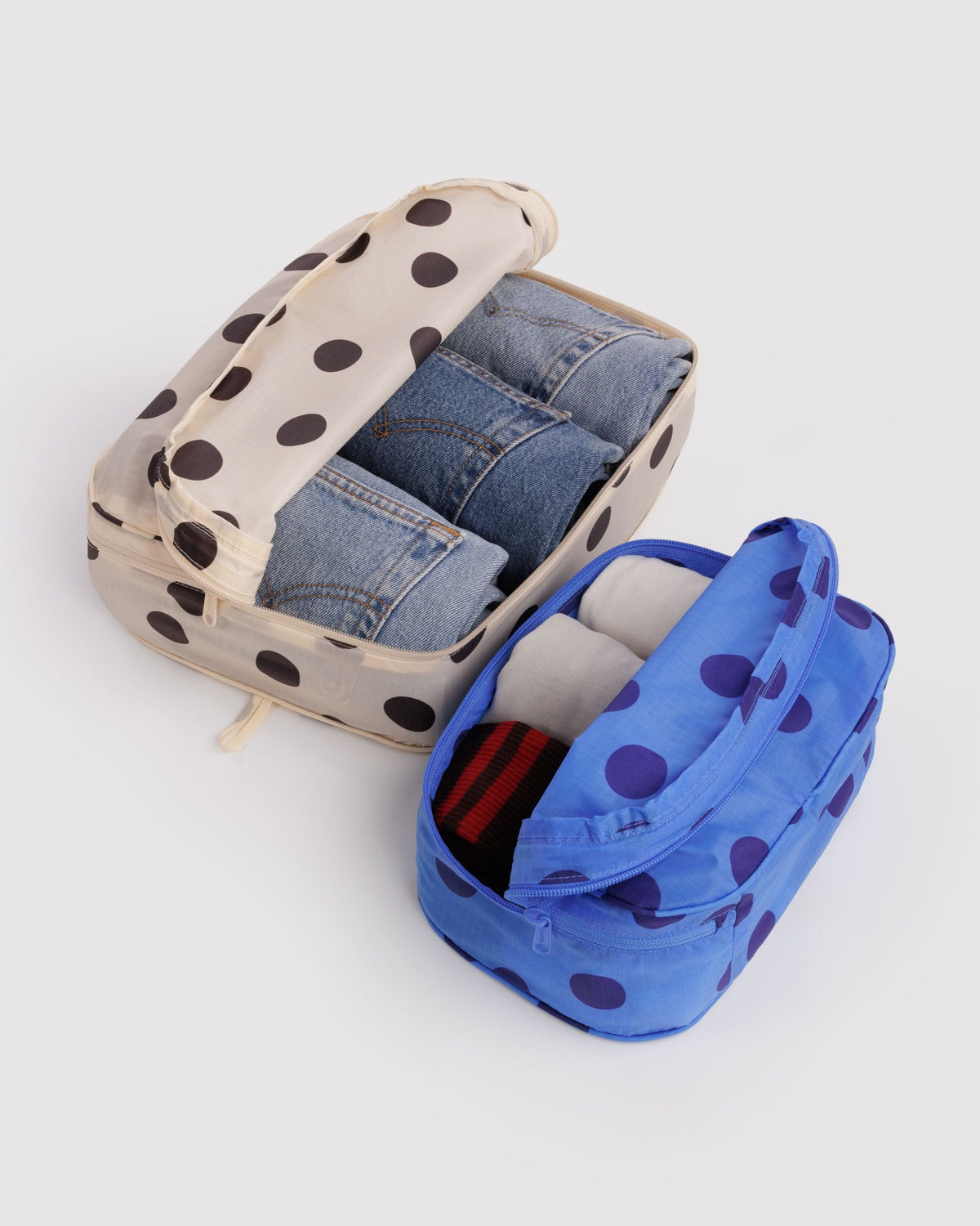 Packing Cube Set in Polka Dot Mix for Practical Everyday Organizer