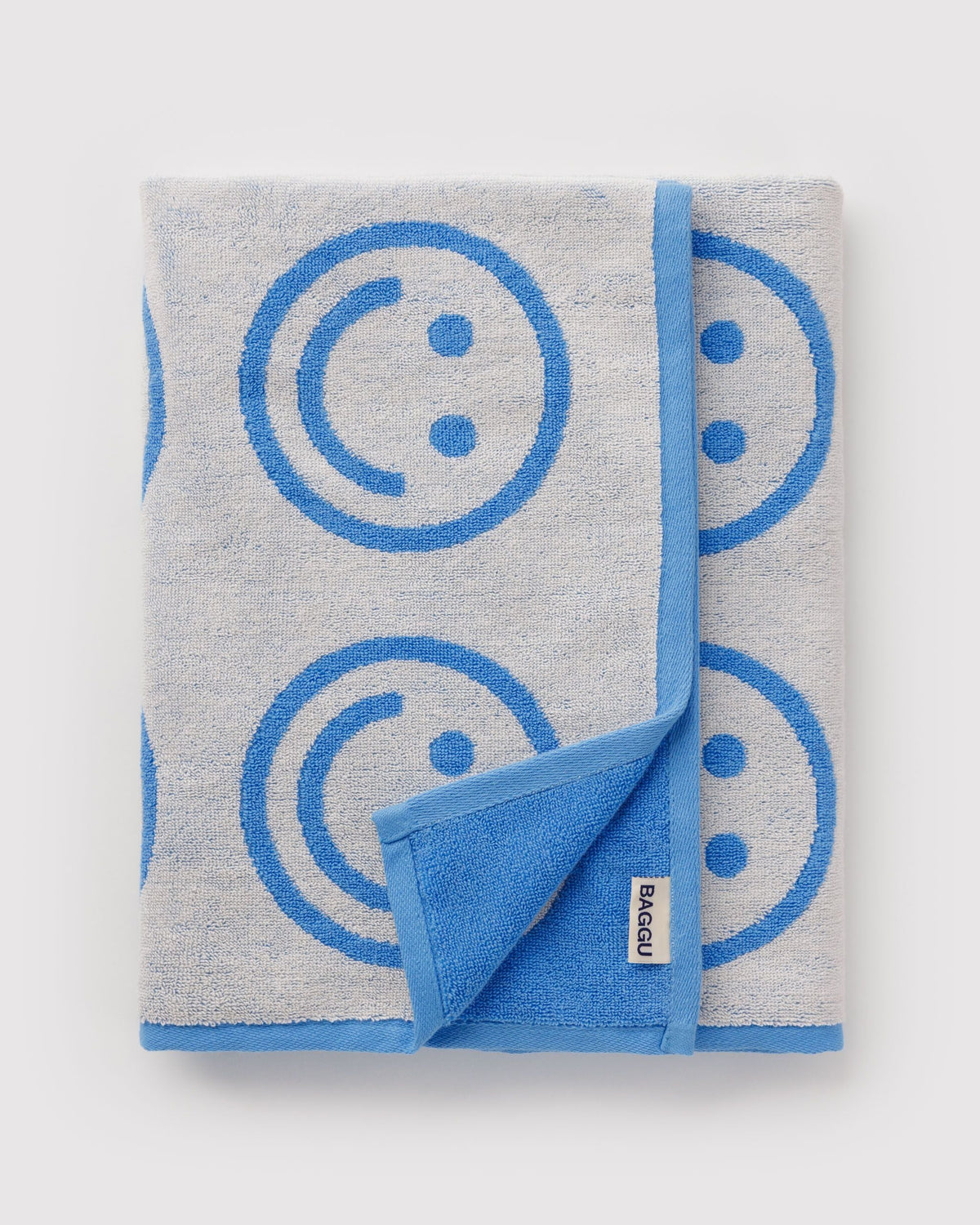 Bath Towel in Sky Blue Happy for Colorful Home Essential