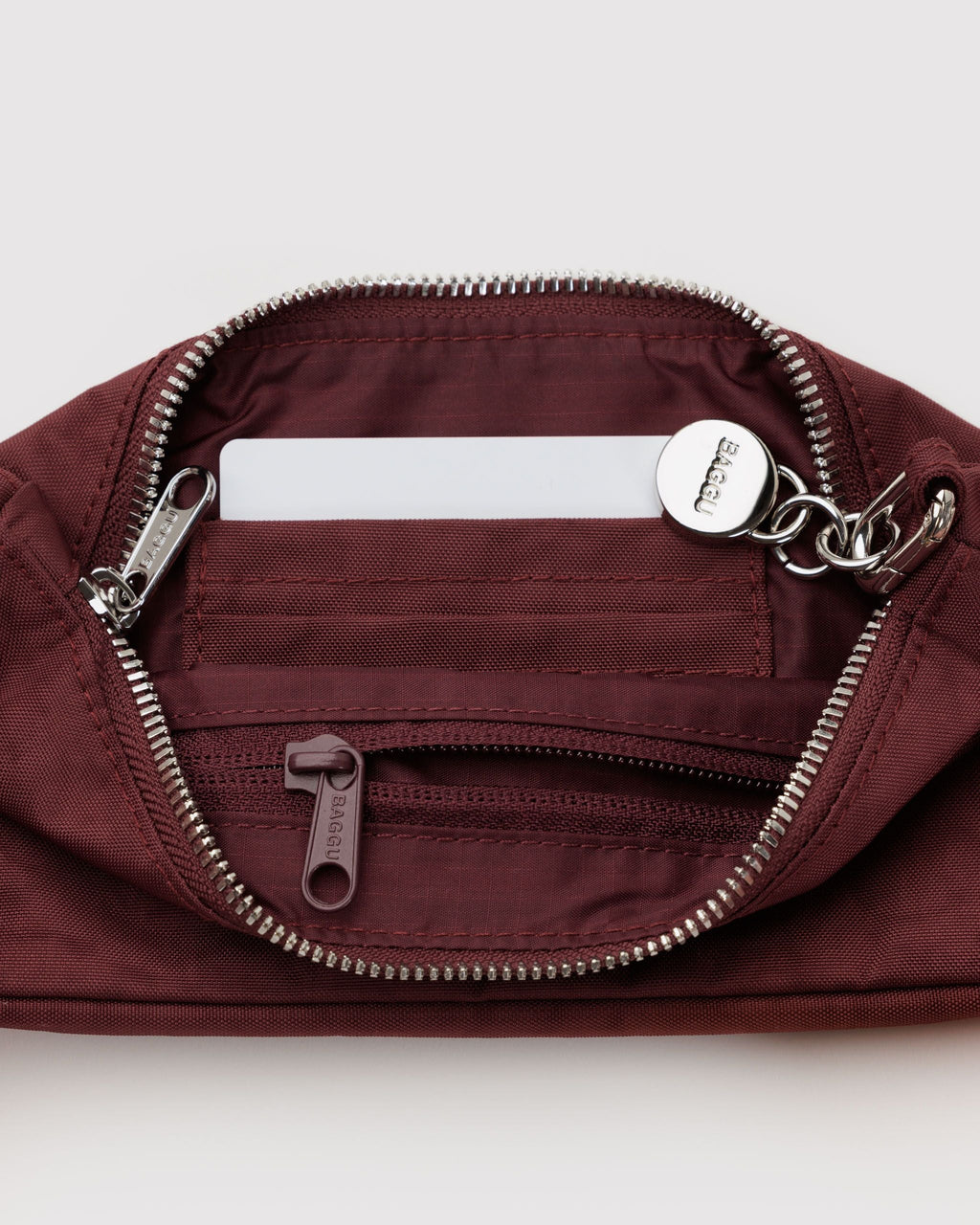 Nylon Pochette - Sale in Mahogany for Comfortable Crossbody Style