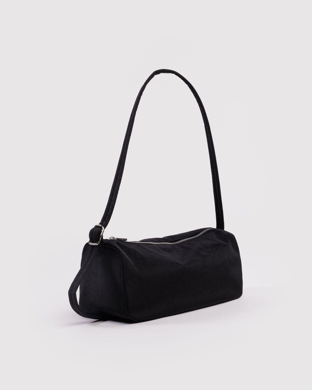 Nylon Loaf Bag in Black for Comfortable Crossbody Style