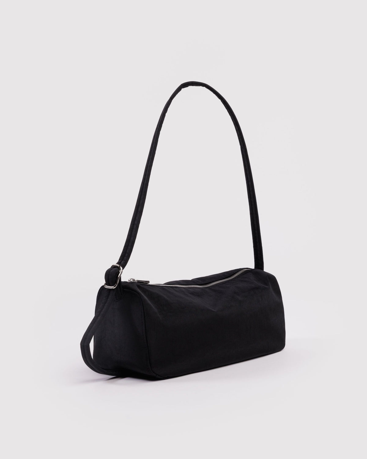 Nylon Loaf Bag in Black for Comfortable Crossbody Style