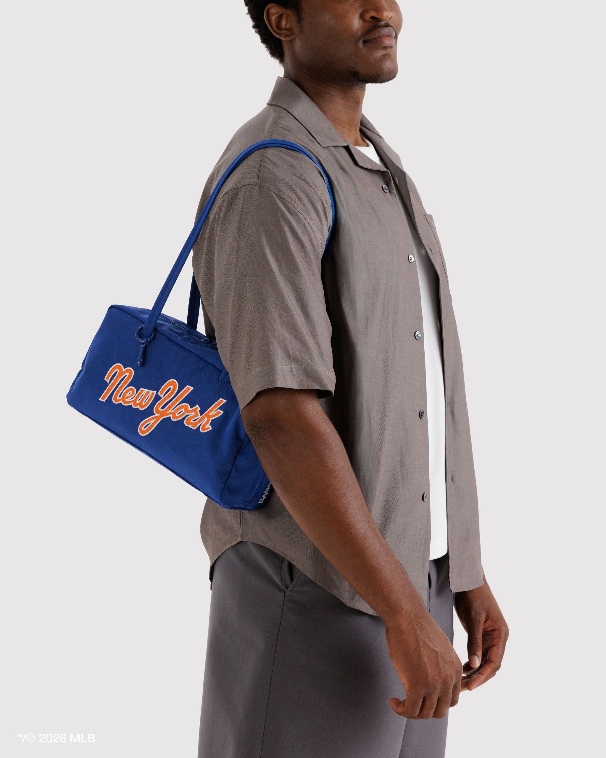 Nylon Bowler Bag in New York MetsTM for Comfortable Crossbody Style