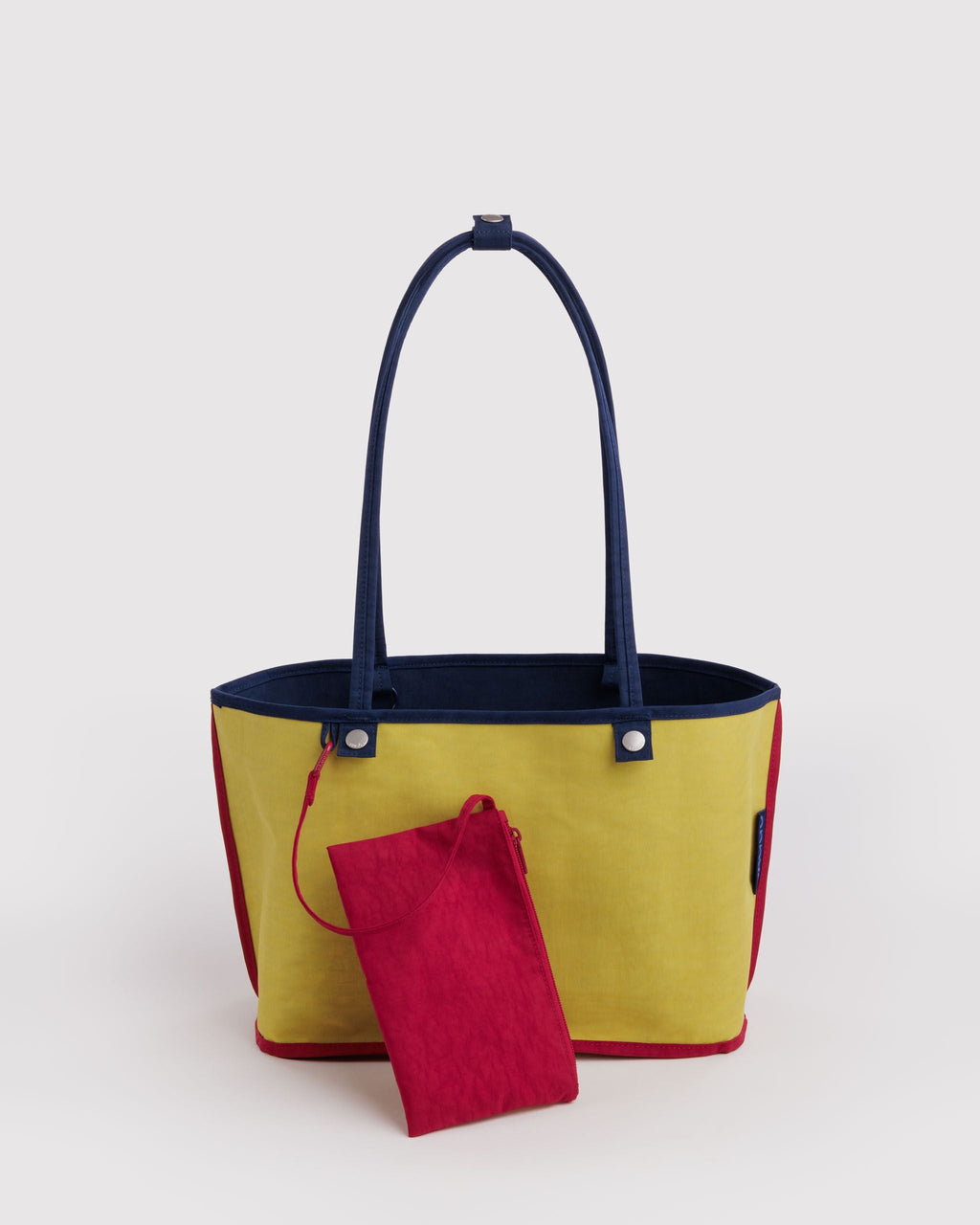 Medium Nylon Reversible Tote in Navy Mix for Spacious Casual Carry