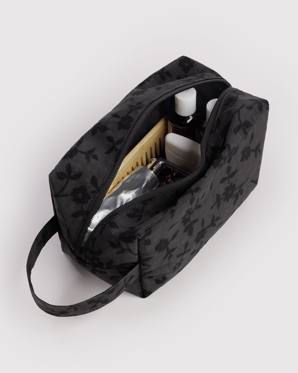 Dopp Kit in Charcoal Ditsy Floral for Practical Everyday Organizer