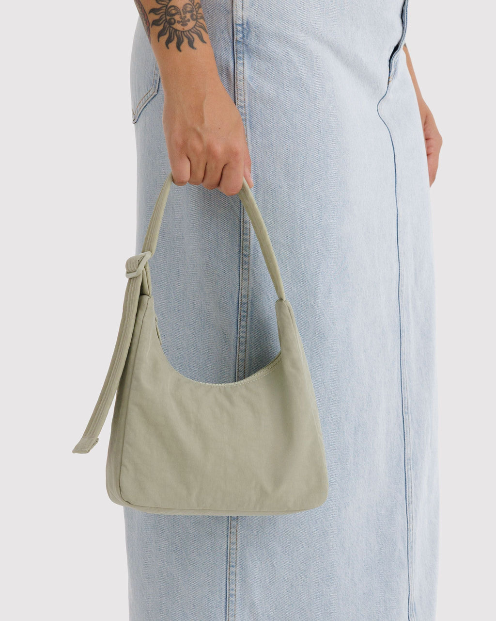 Mini Nylon Shoulder Bag - Sale in Celadon - Practical Use