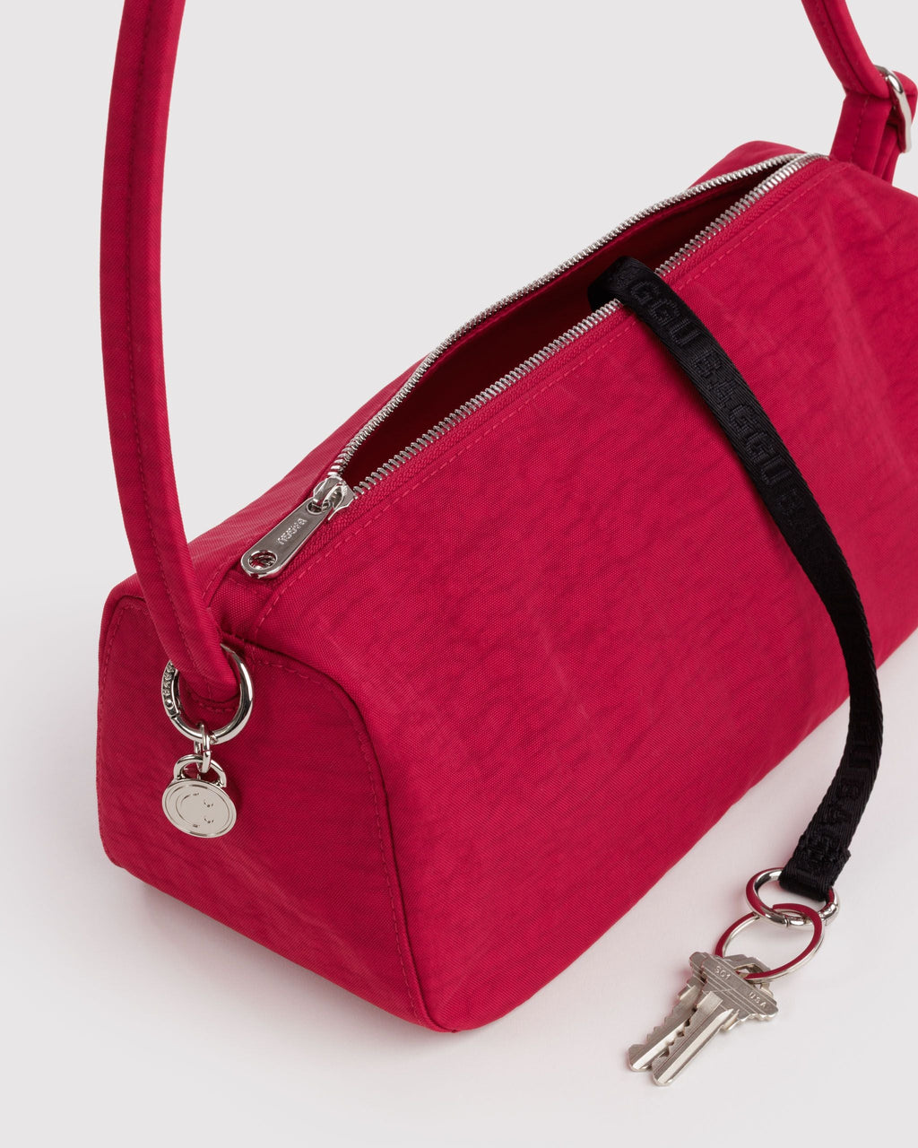 Nylon Loaf Bag in Cherry for Comfortable Crossbody Style