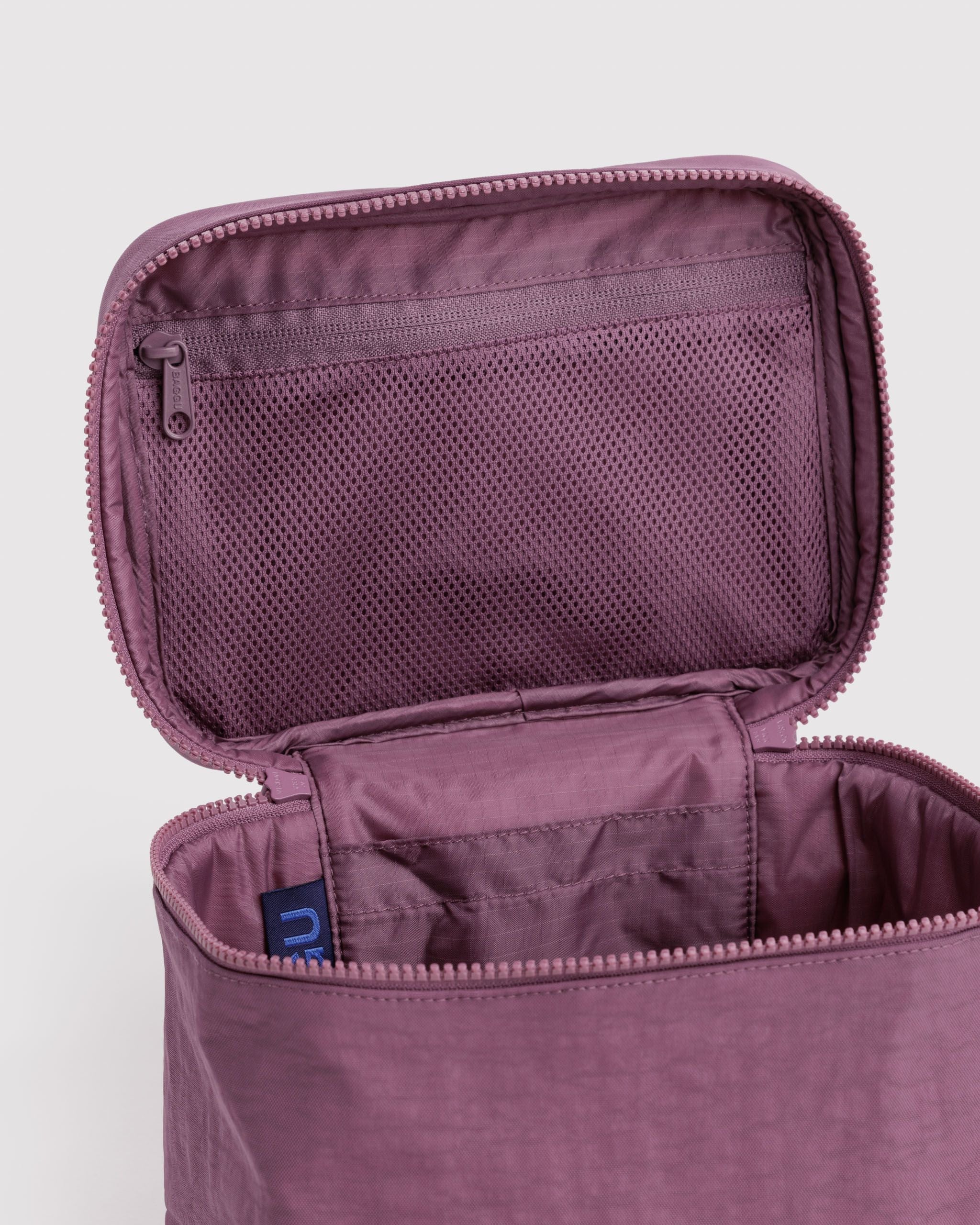 Large Cosmetic Case in Wild Plum for Practical Everyday Organizer