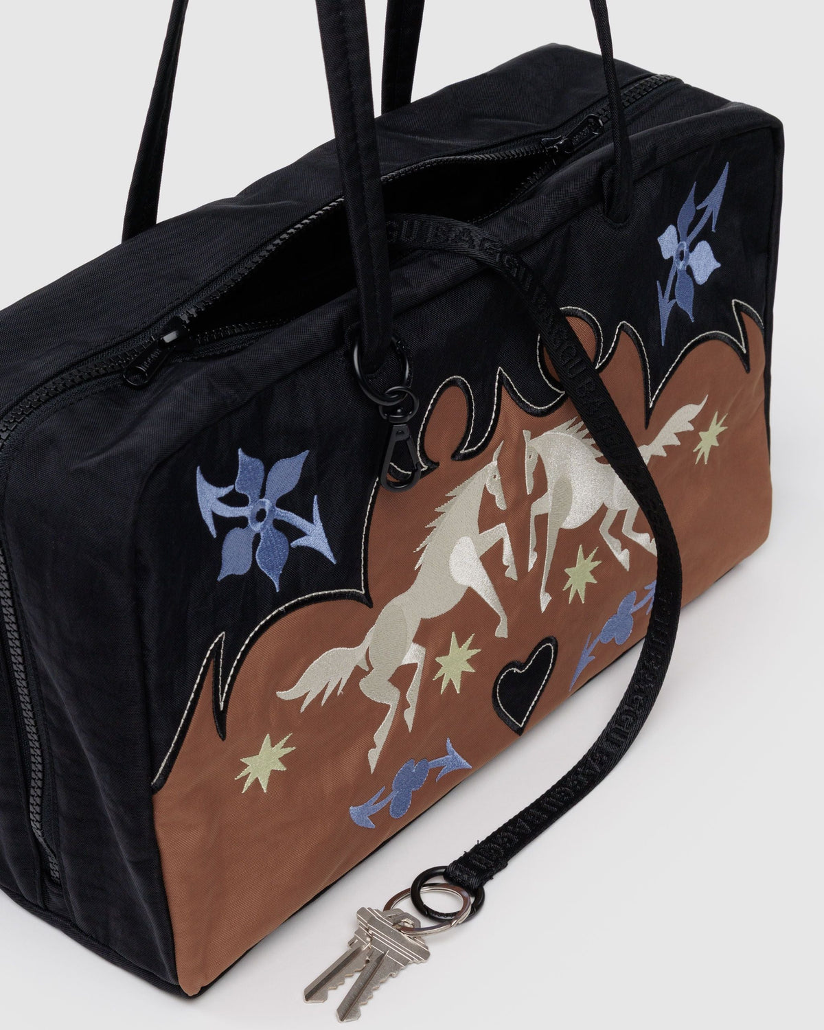 Medium Nylon Bowler Bag - Sale in Western Applique - Practical Use