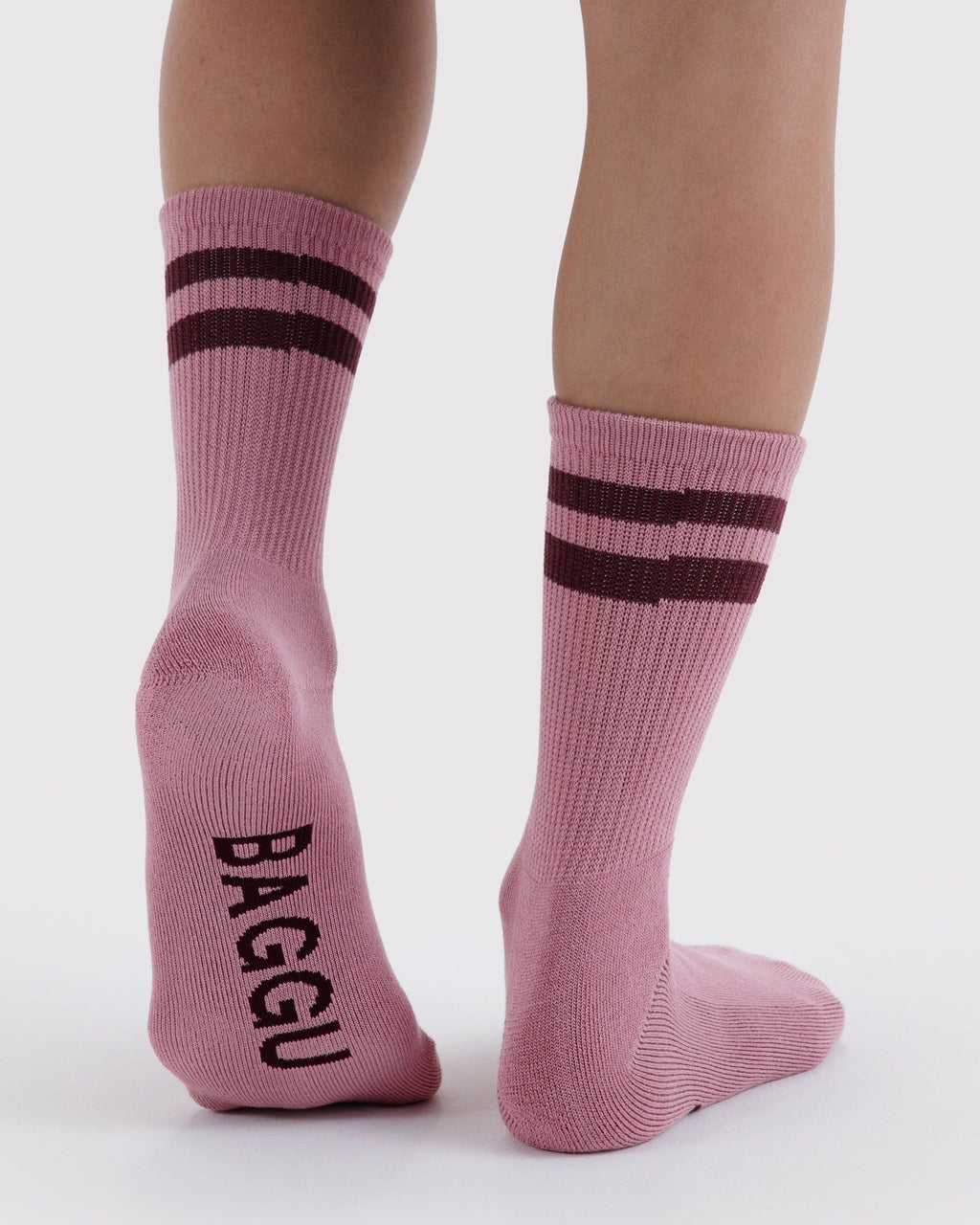 Ribbed Sock in Wild Plum Stripe for Colorful Everyday Comfort