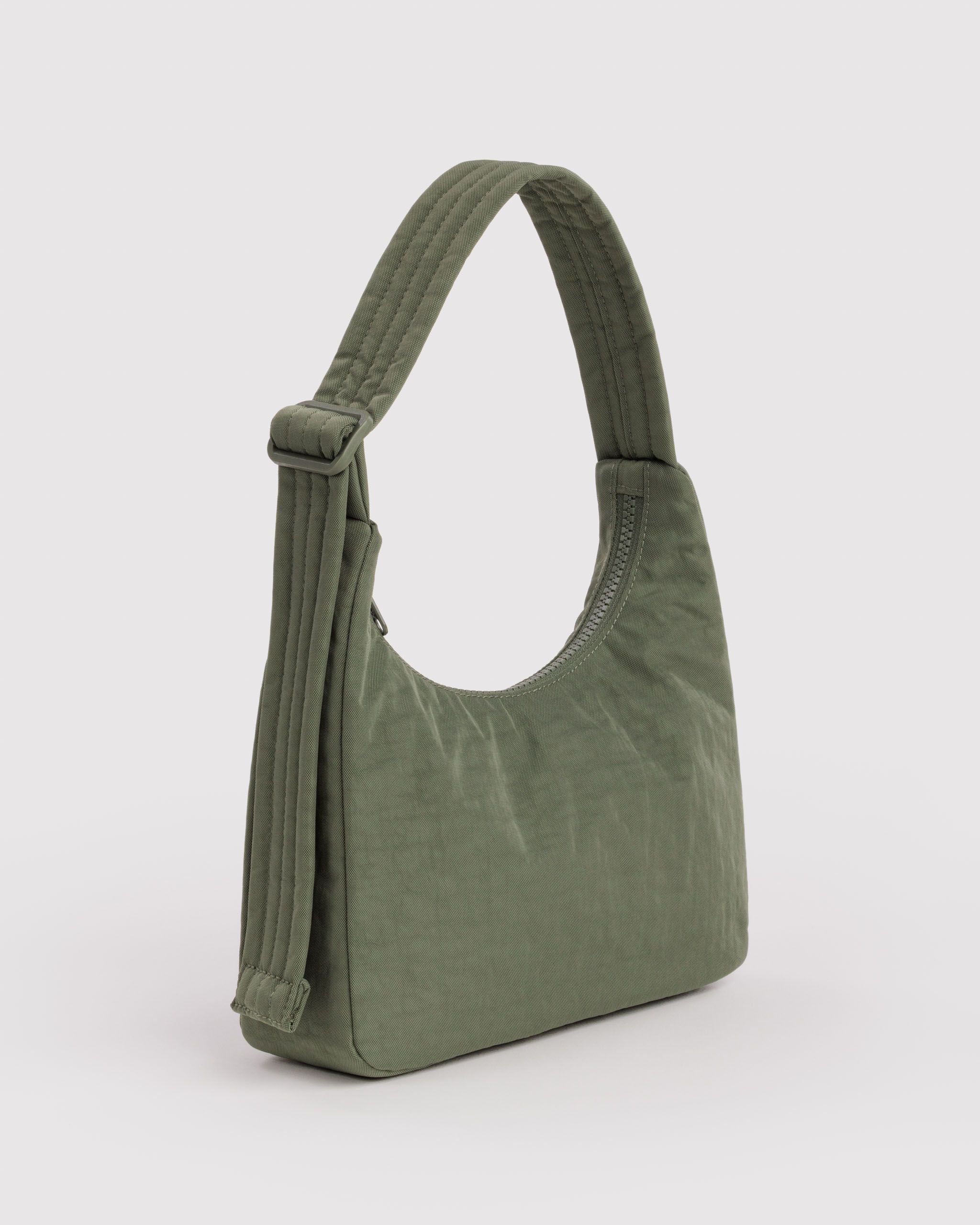 Mini Nylon Shoulder Bag in Caper for Comfortable Crossbody Style