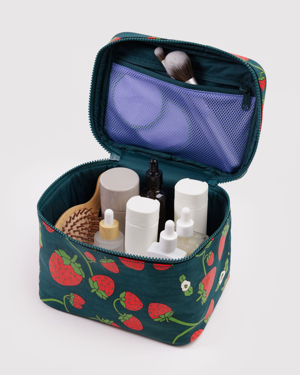 Large Cosmetic Case in Strawberry Blossom - Practical Use