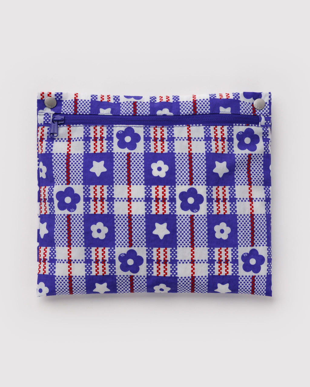 Cloud Carry-On in Market Plaid Blue for Flexible Weekend Travel