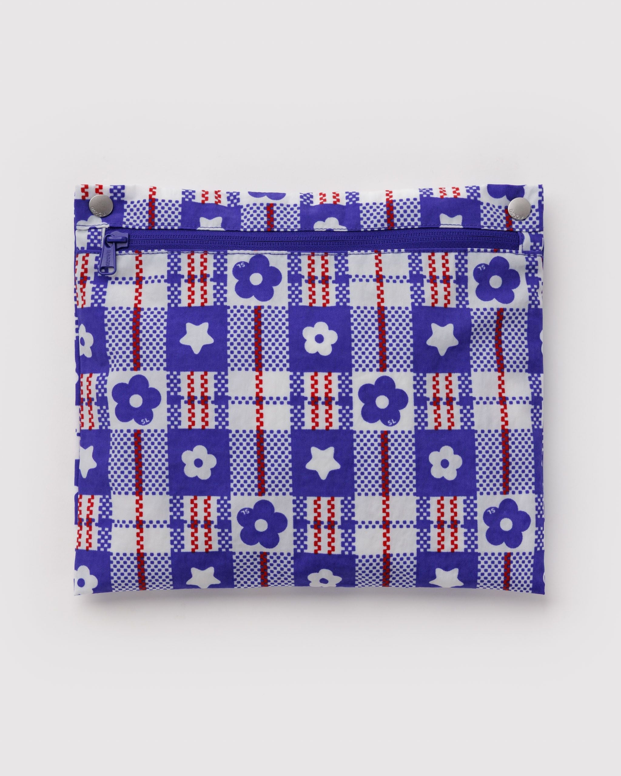 Cloud Carry-On in Market Plaid Blue for Flexible Weekend Travel