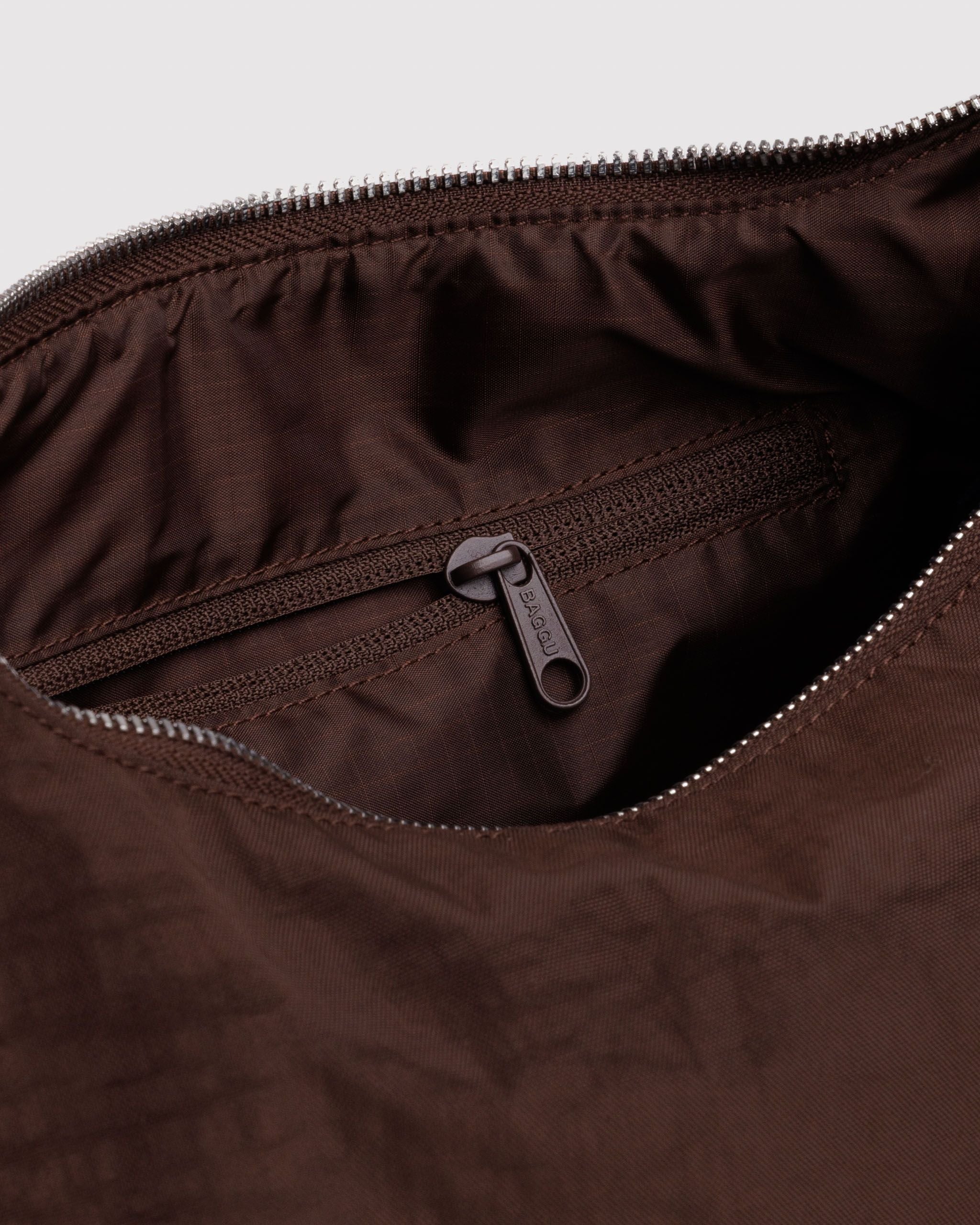 Nylon Meringue Bag in Coffee for Comfortable Crossbody Style