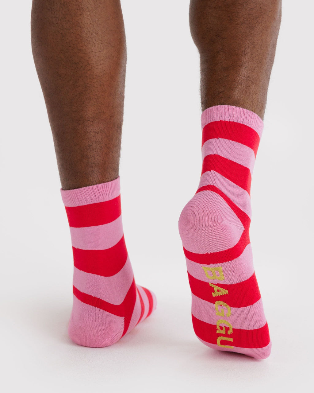 Crew Sock in Pink Stripe for Colorful Everyday Comfort