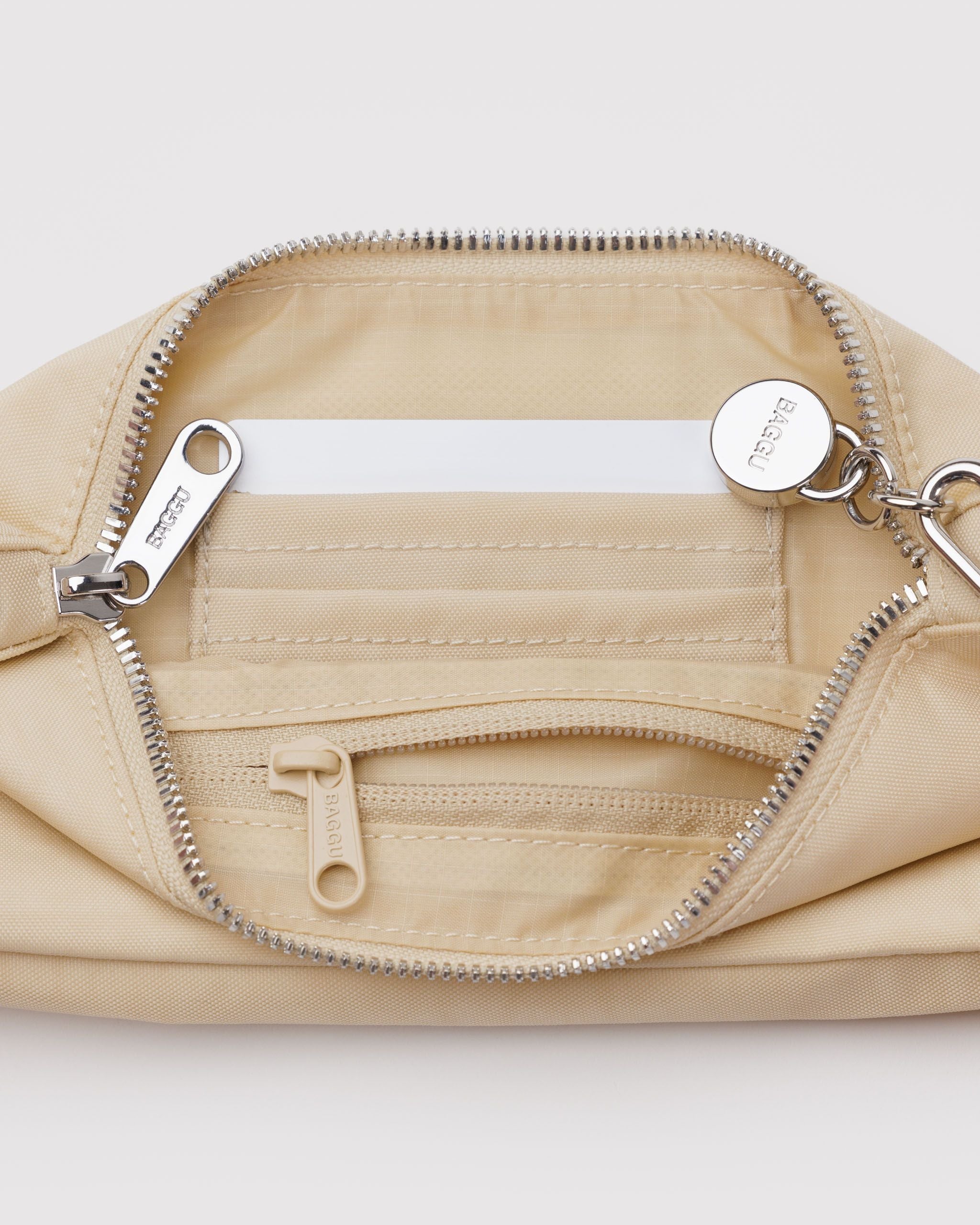 Nylon Pochette - Sale in Custard for Comfortable Crossbody Style