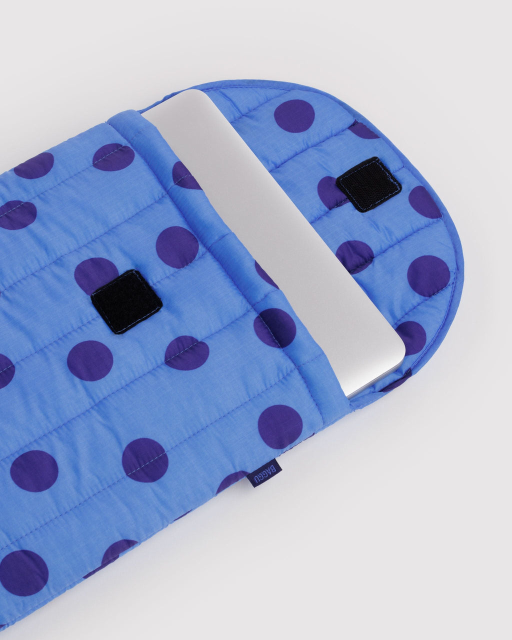 Puffy Laptop Sleeve 16 in Blue Polka Dot - Practical Use
