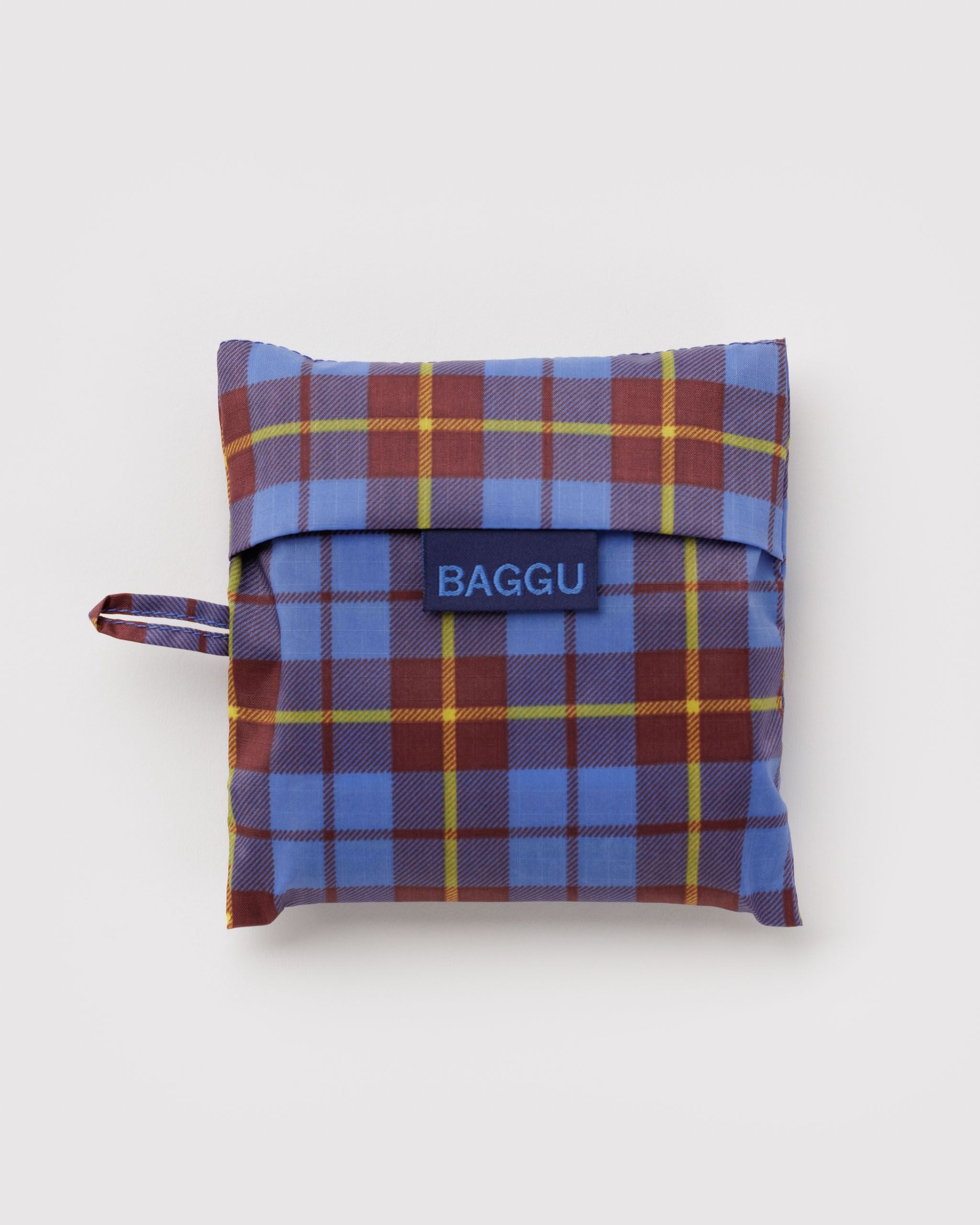 Standard Baggu in Blue Tartan for Colorful Daily Shopping