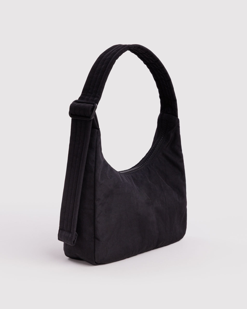 Mini Nylon Shoulder Bag in Black for Comfortable Crossbody Style