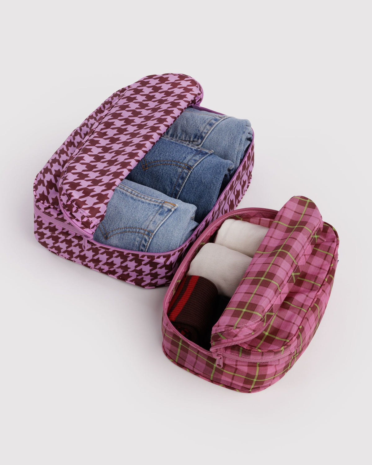 Packing Cube Set in Check Mix for Practical Everyday Organizer