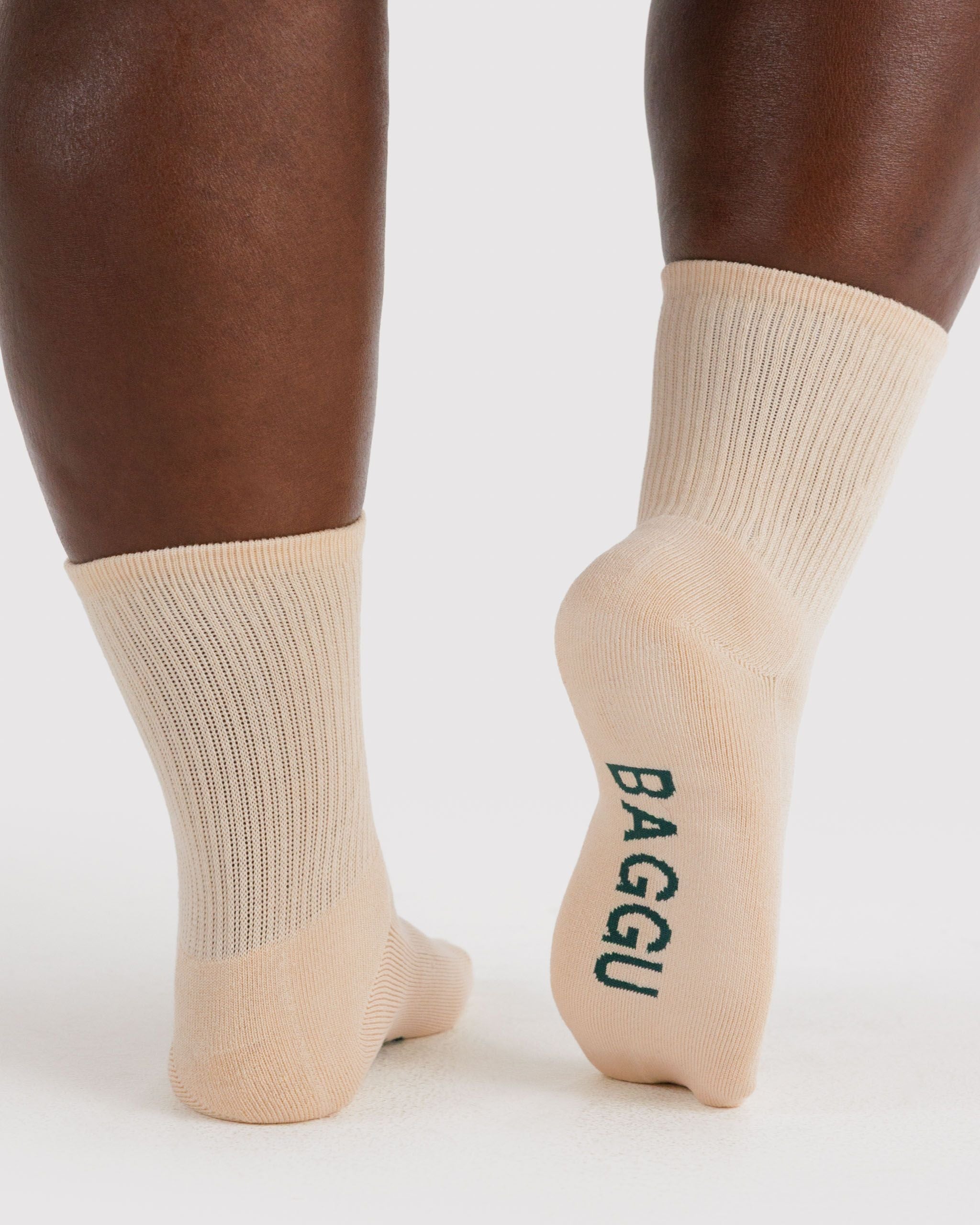 Ribbed Sock in Ecru for Colorful Everyday Comfort