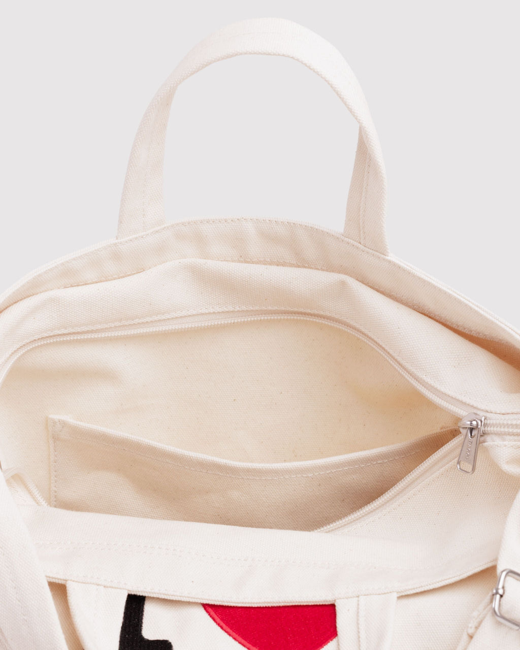 Horizontal Zip Duck Bag in I Love NY for Spacious Casual Carry