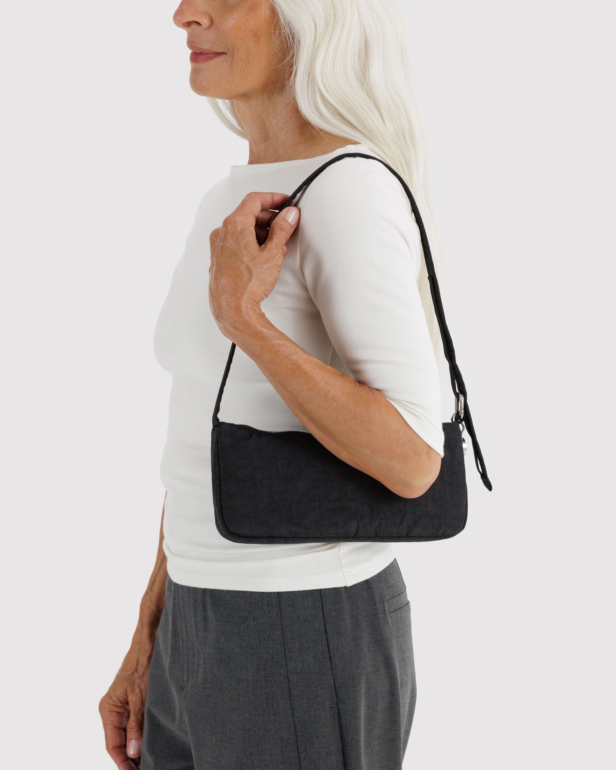 Nylon Pochette in Black for Comfortable Crossbody Style