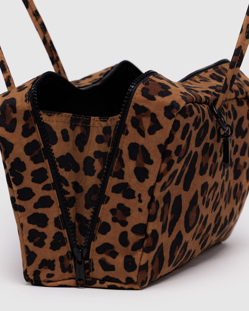 Nylon Bowler Bag in Leopard for Comfortable Crossbody Style