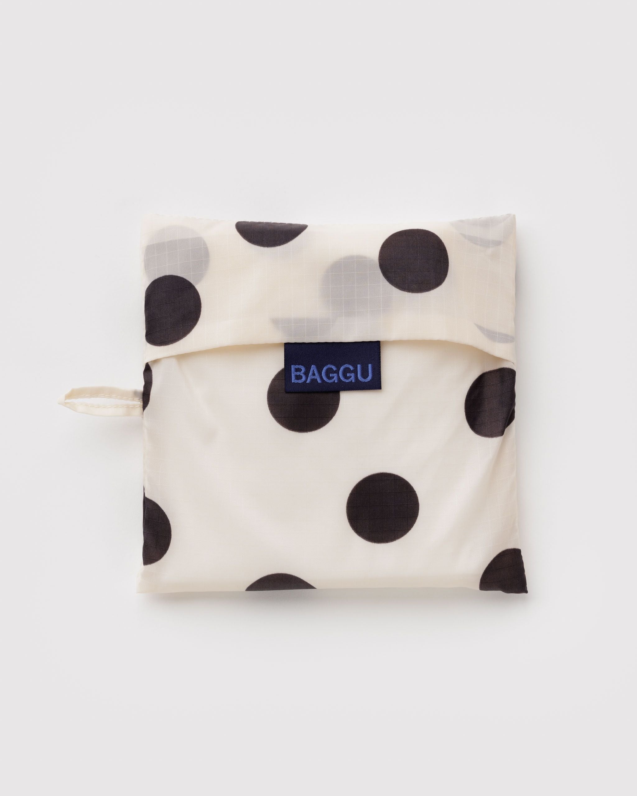 Big Baggu in Cream and Black Polka Dot for Colorful Daily Shopping