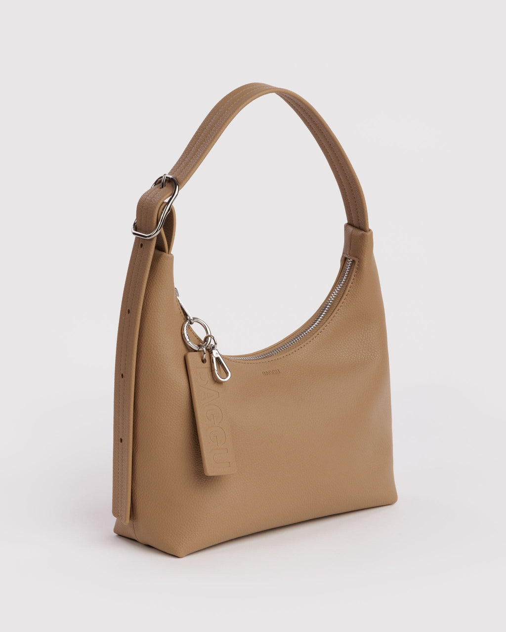 Mini Recycled Leather Shoulder Bag in Dune - Practical Use