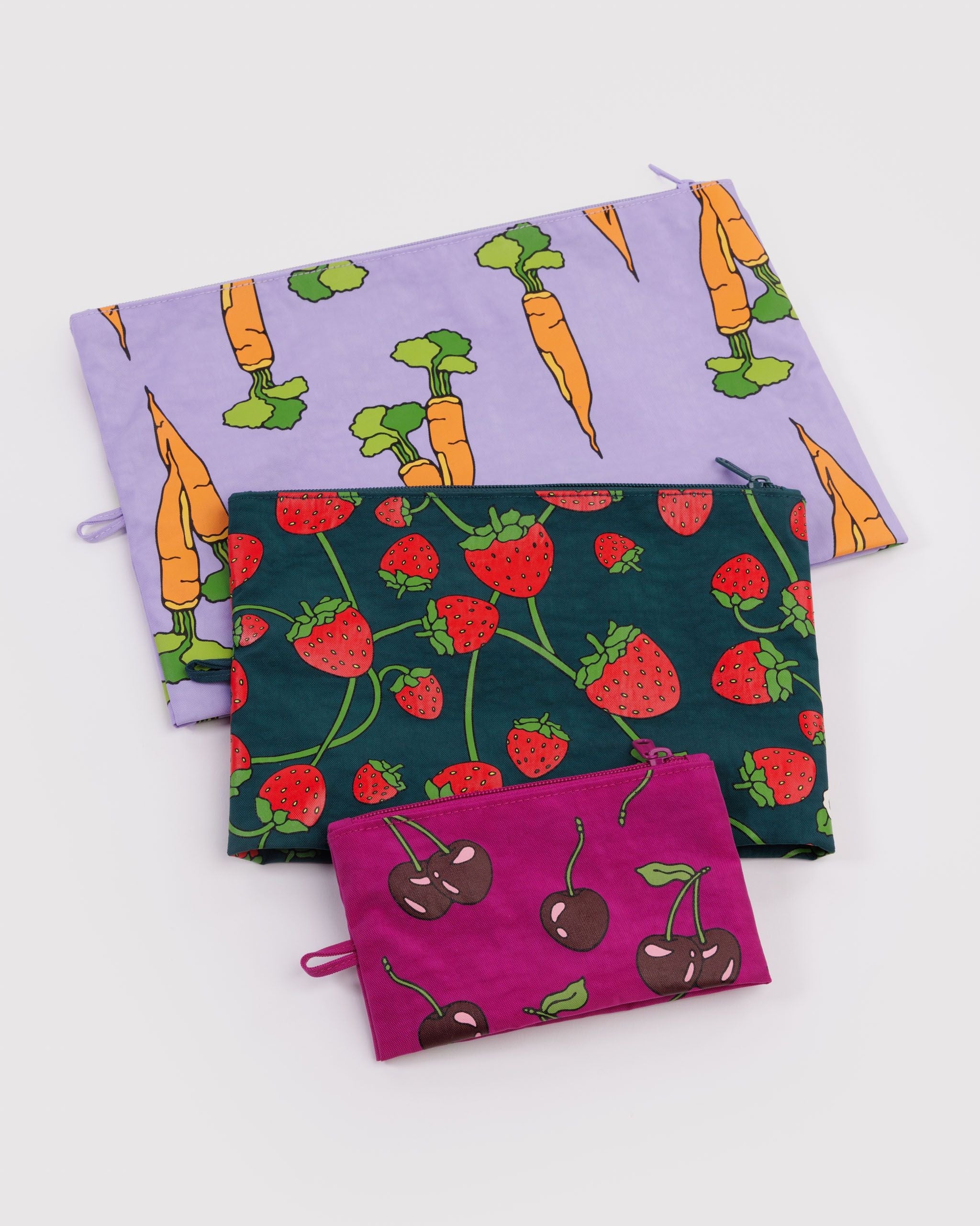 Go Pouch Set in Carrots and Berries for Practical Everyday Organizer