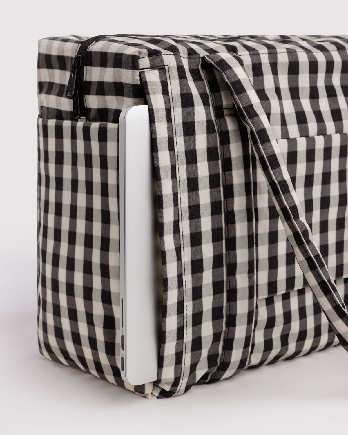 Small Cloud Carry-On in Black and Cream Gingham - Practical Use