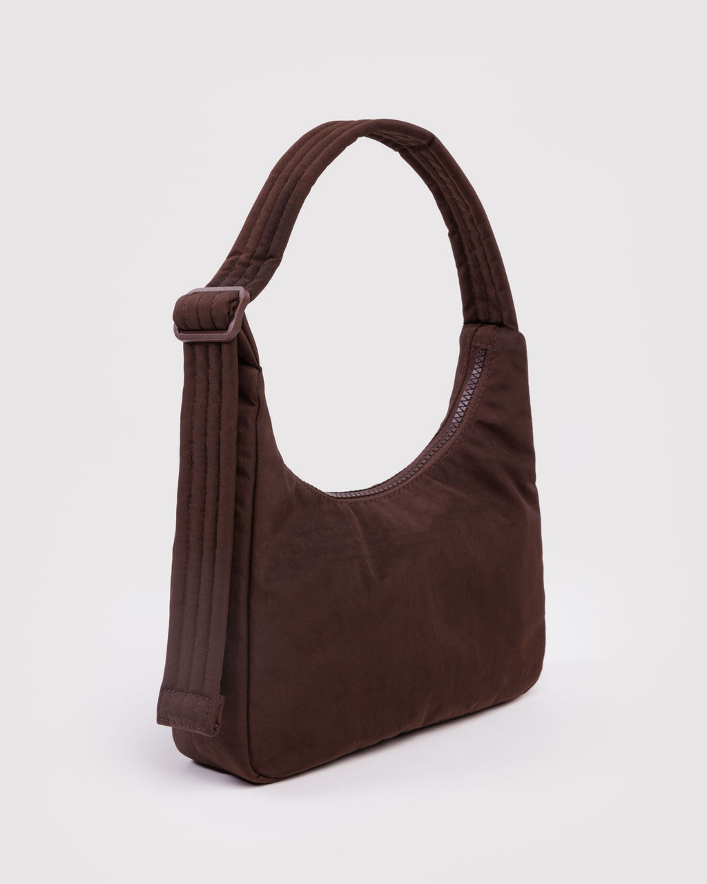 Mini Nylon Shoulder Bag in Coffee for Comfortable Crossbody Style