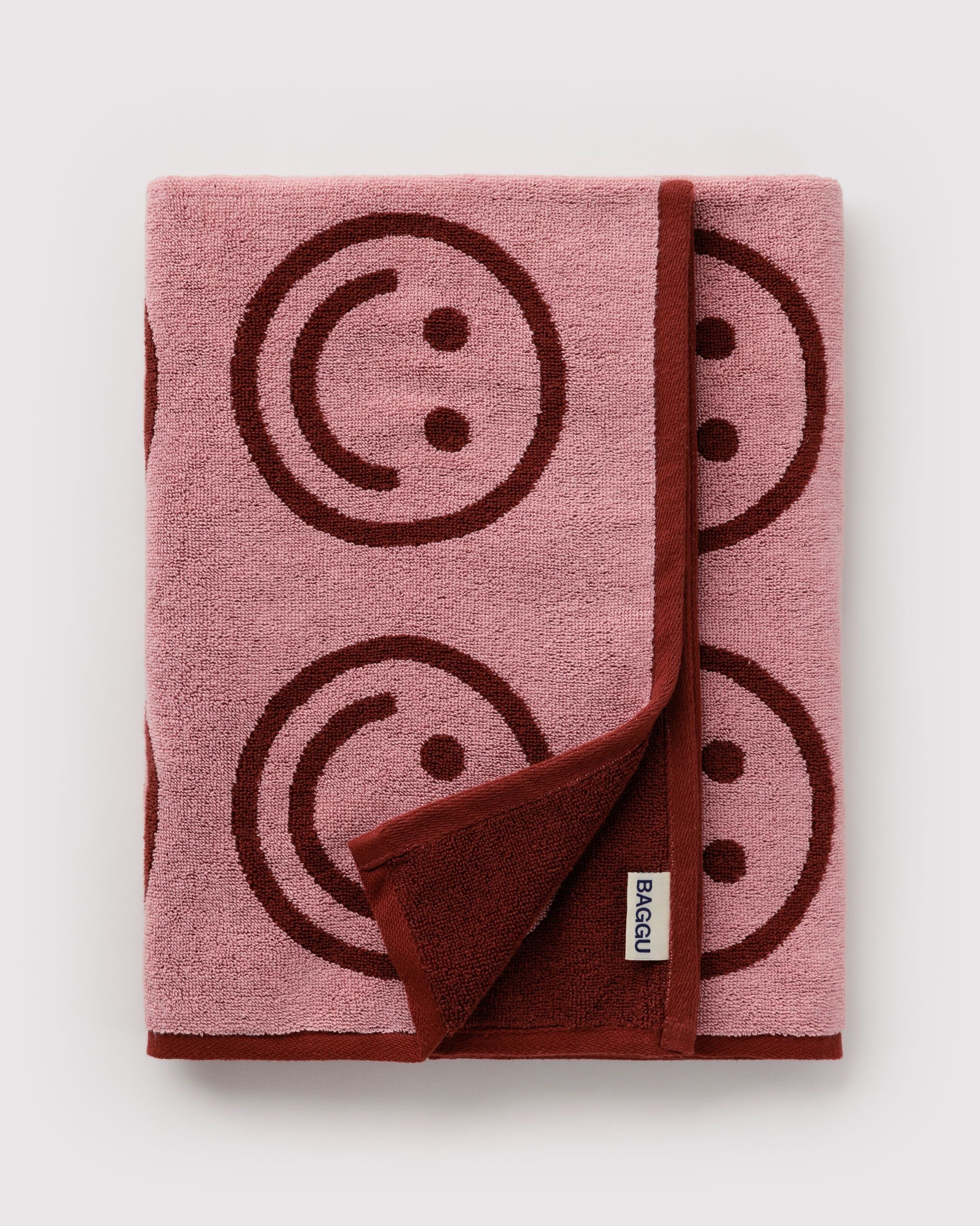 Bath Towel in Blush Happy for Colorful Home Essential