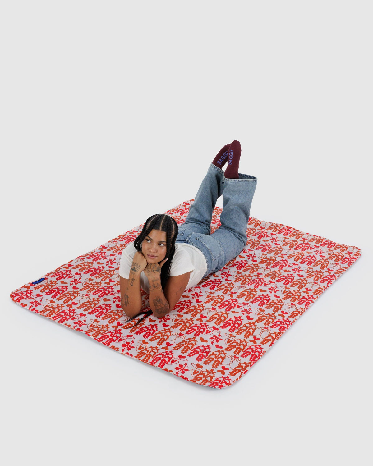 Puffy Picnic Blanket in Cowgirl for Easy Picnic Essential