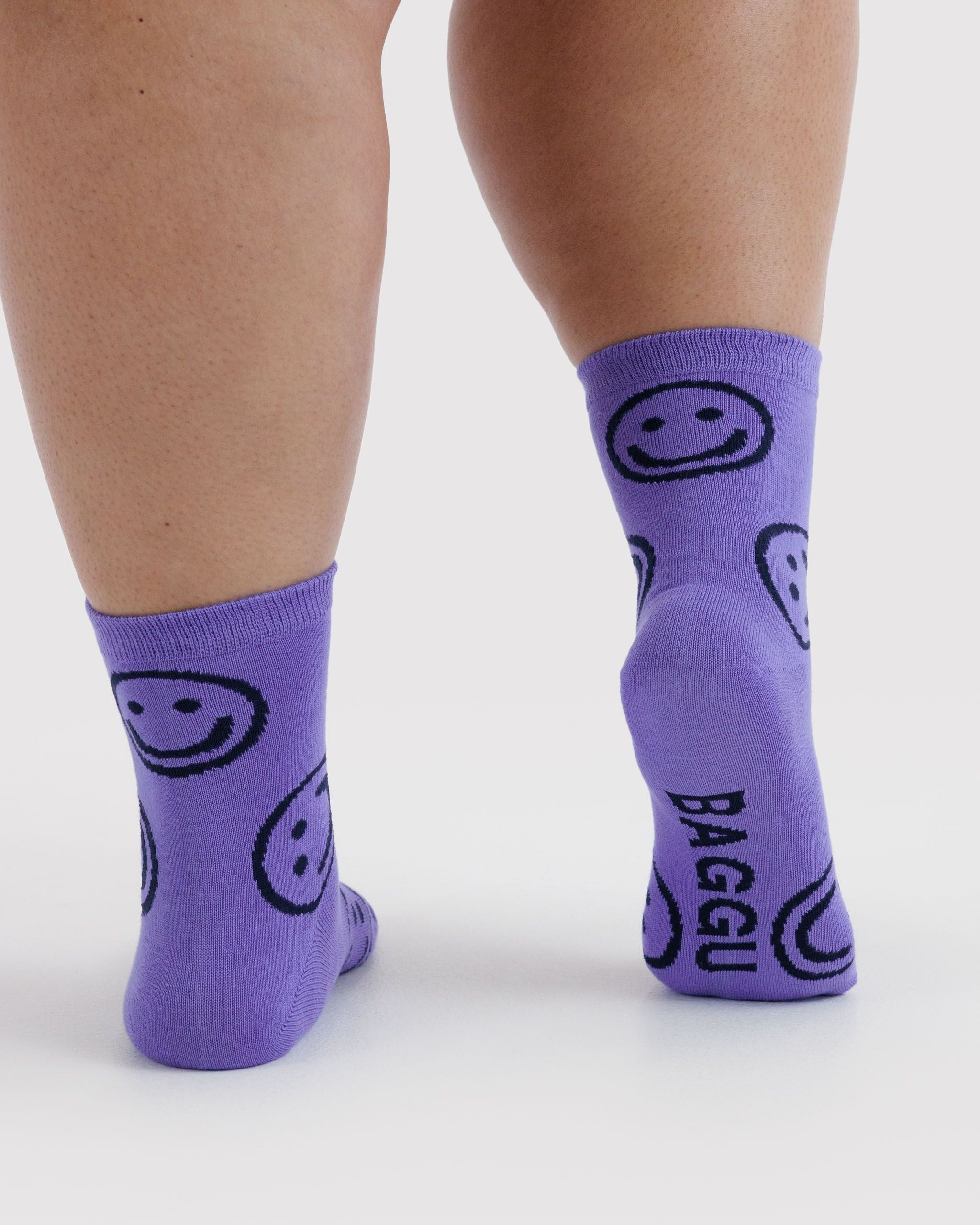 Crew Sock in Lavender Happy for Colorful Everyday Comfort