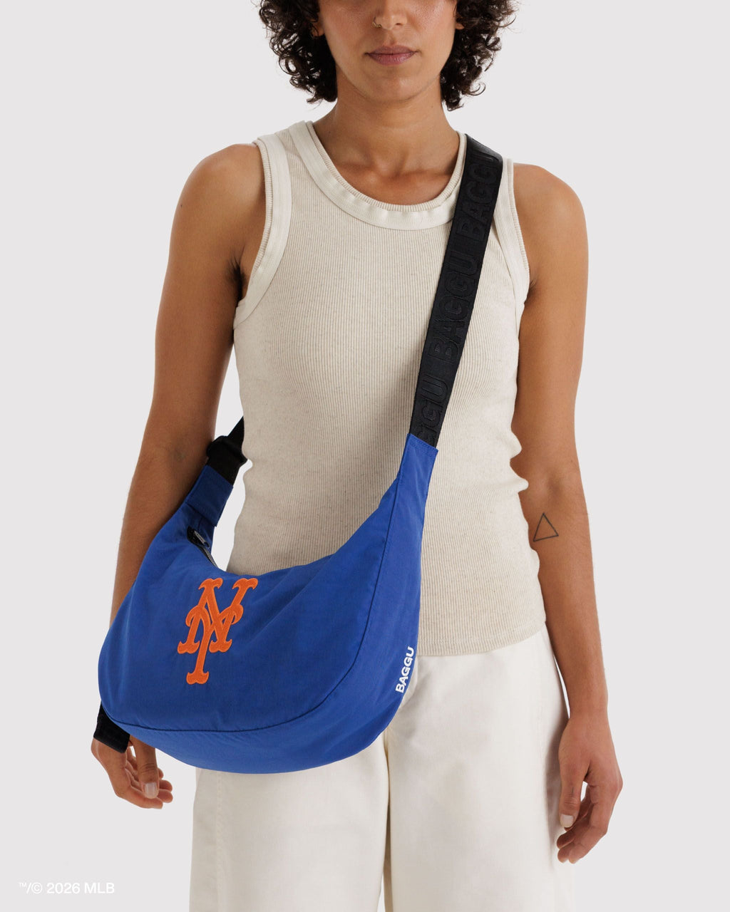 Medium Nylon Crescent Bag in New York MetsTM - Practical Use