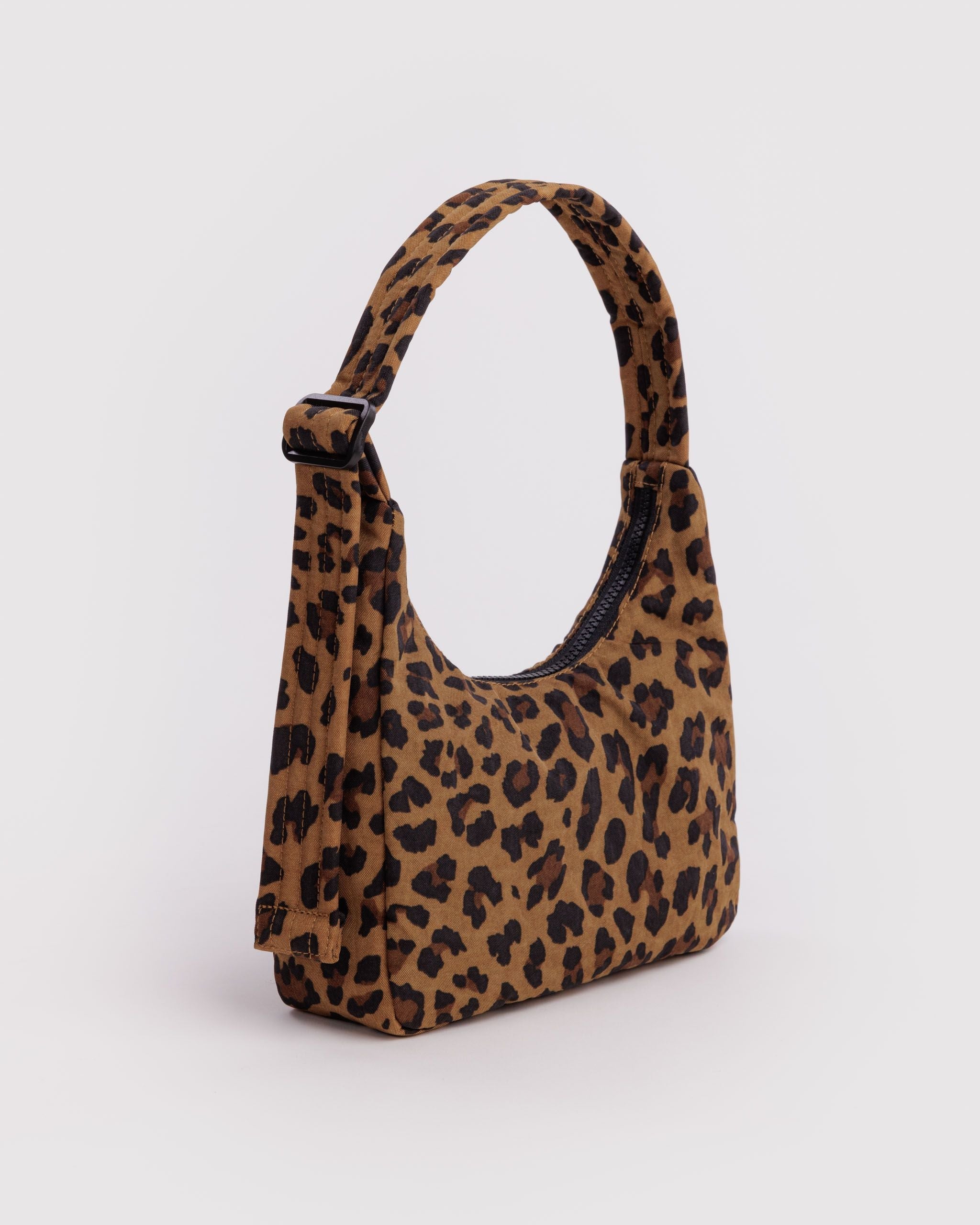Mini Nylon Shoulder Bag in Leopard for Comfortable Crossbody Style
