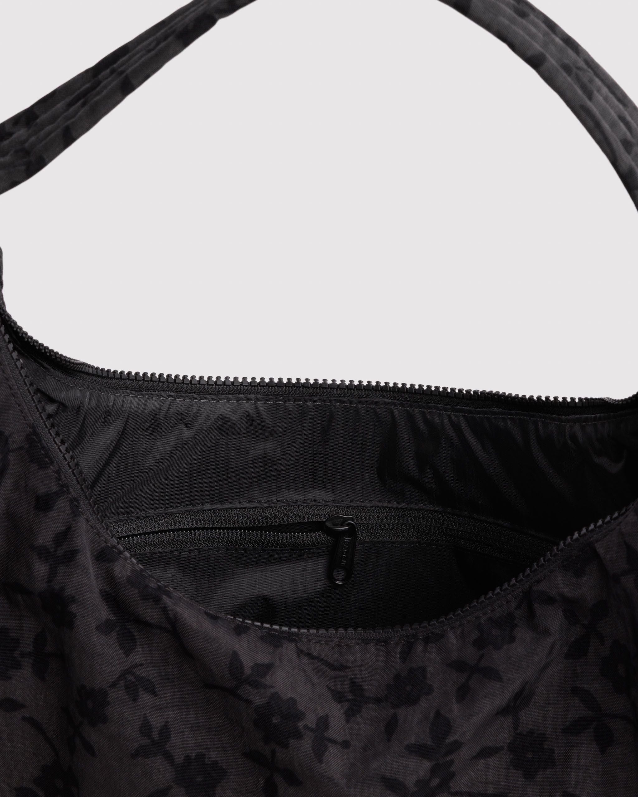 Nylon Shoulder Bag in Charcoal Ditsy Floral - Practical Use