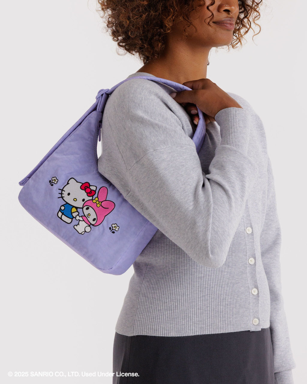 Mini Nylon Shoulder Bag - Sale in Embroidered Hello Ki - Practical Use