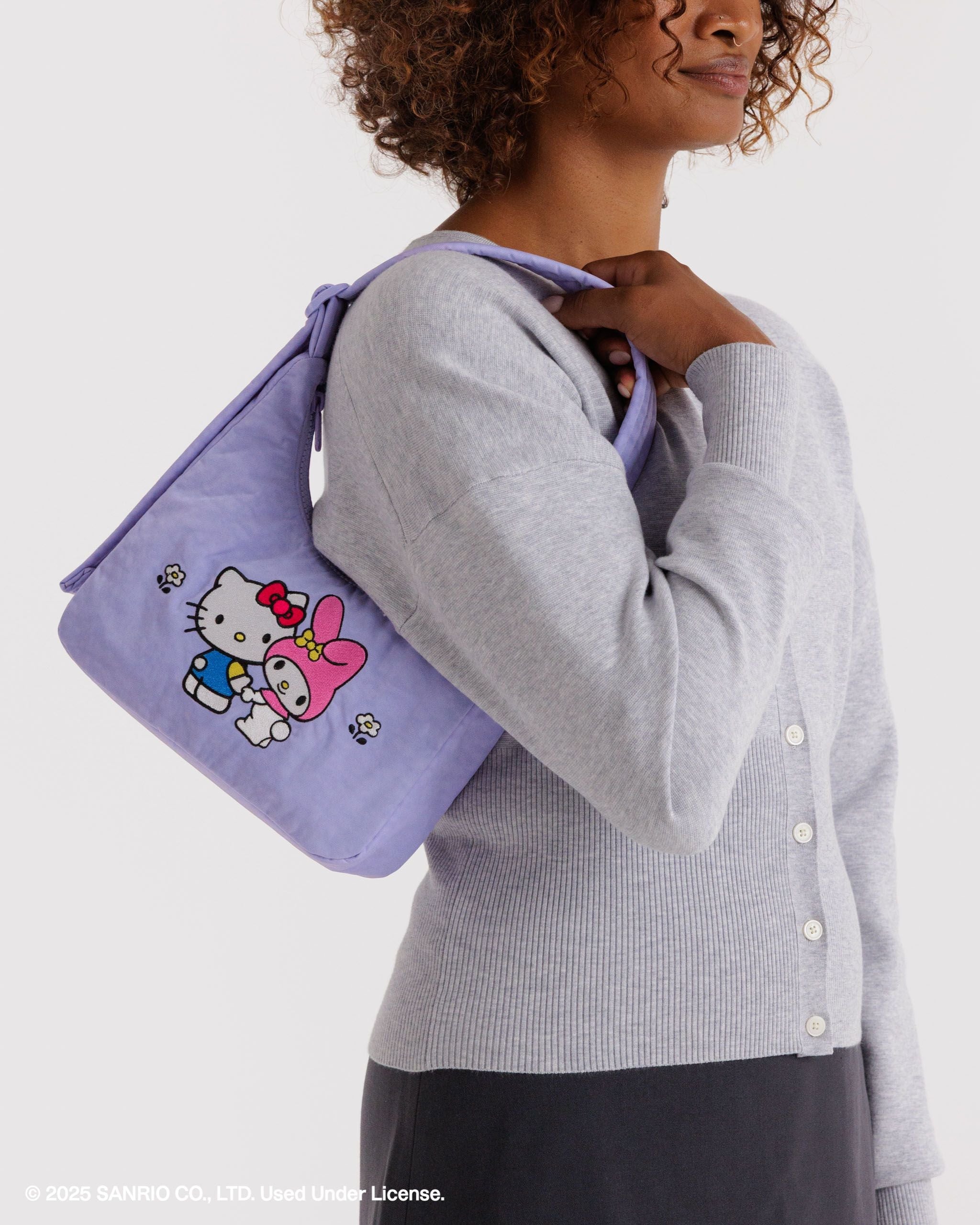 Mini Nylon Shoulder Bag - Sale in Embroidered Hello Ki - Practical Use