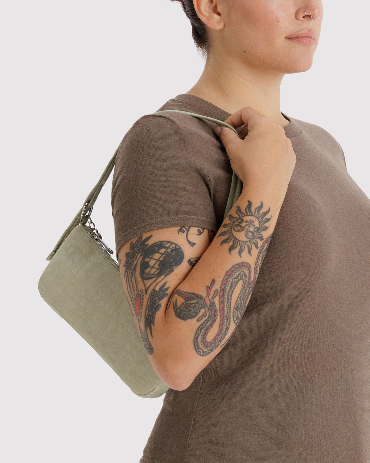 Nylon Pochette - Sale in Celadon for Comfortable Crossbody Style