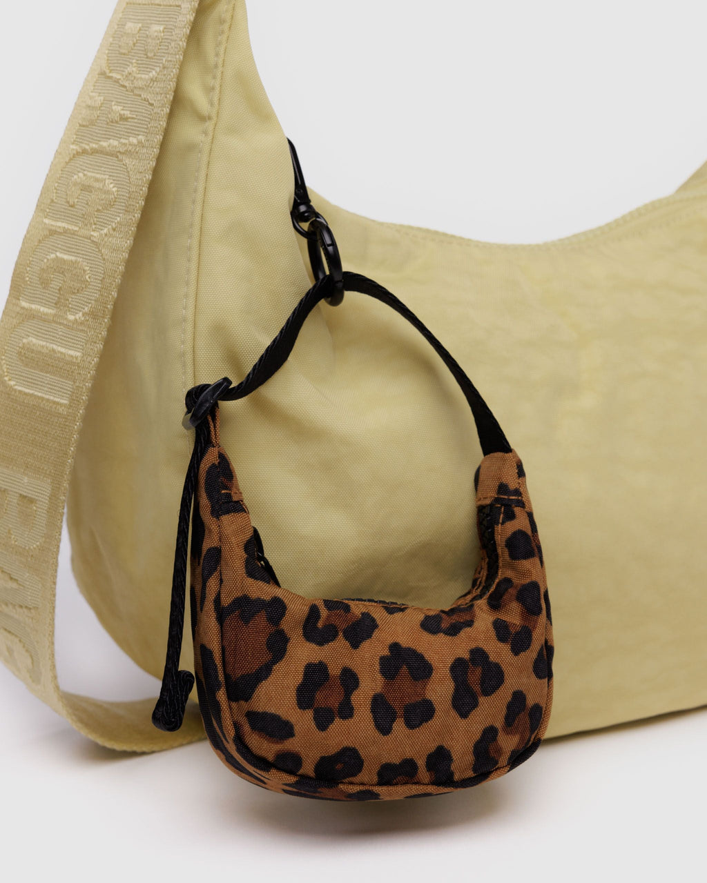 Crescent Bag Charm in Leopard for Fun Personal Accent