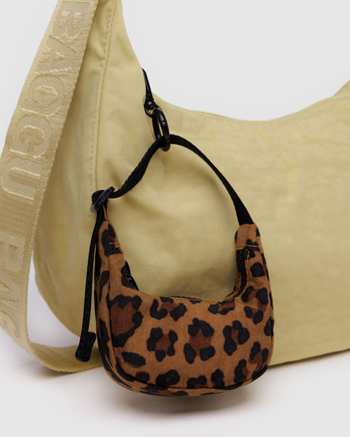 Crescent Bag Charm in Leopard for Fun Personal Accent
